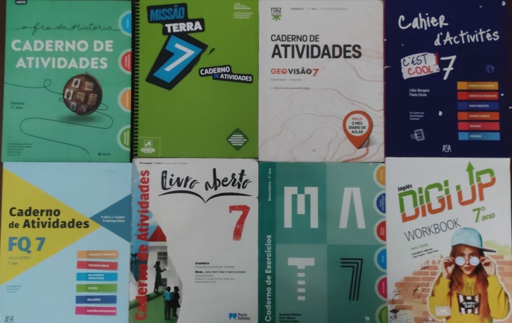 7° Ano - Livros de fichas / Caderno de actividades