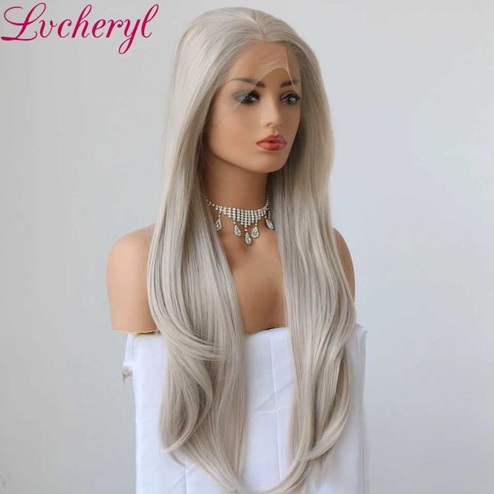 Peruka damska blond włosy