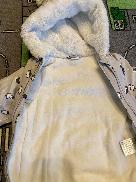 Теплий зимовий комбінезон конверт на 4/6 міс 68 см