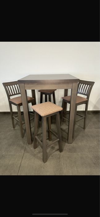 Wysoki stół wraz z hokerami JAK NOWY !!