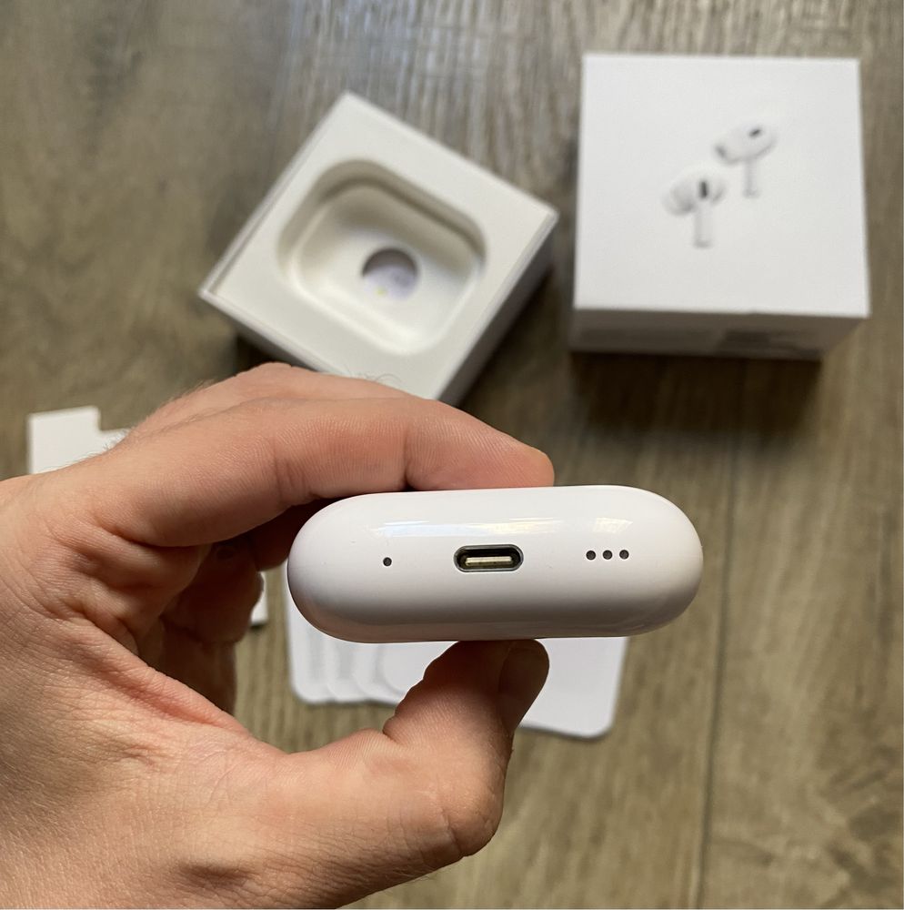 Навушники AirPods Pro2 USB-C, 1:1 з шумопоглинанням, анімація