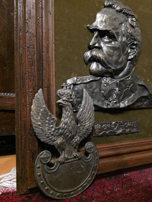 Stary orzeł Legionowy,Piłsudski.Piękna patyna.