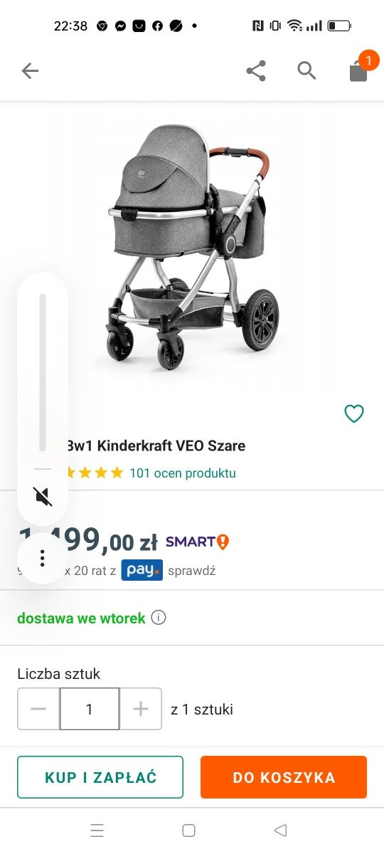 Wózek 2w1 Kinderkraft