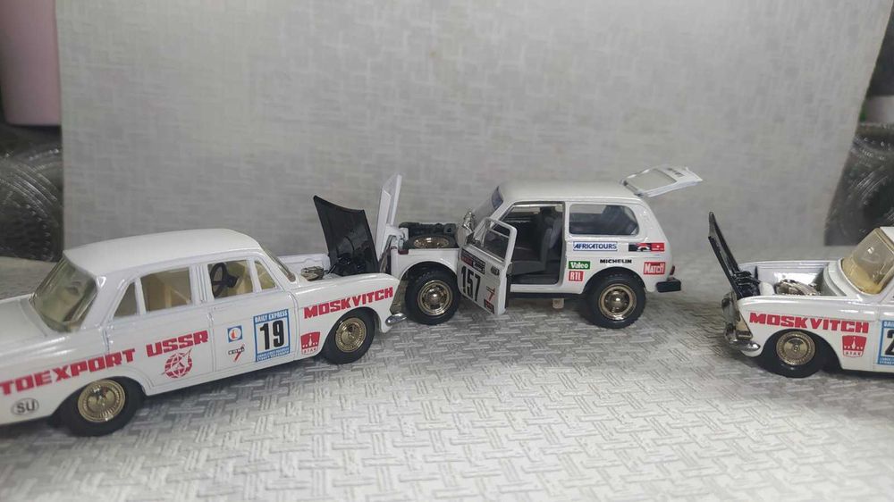 Масштабні моделі Москвич,Ніва раллі