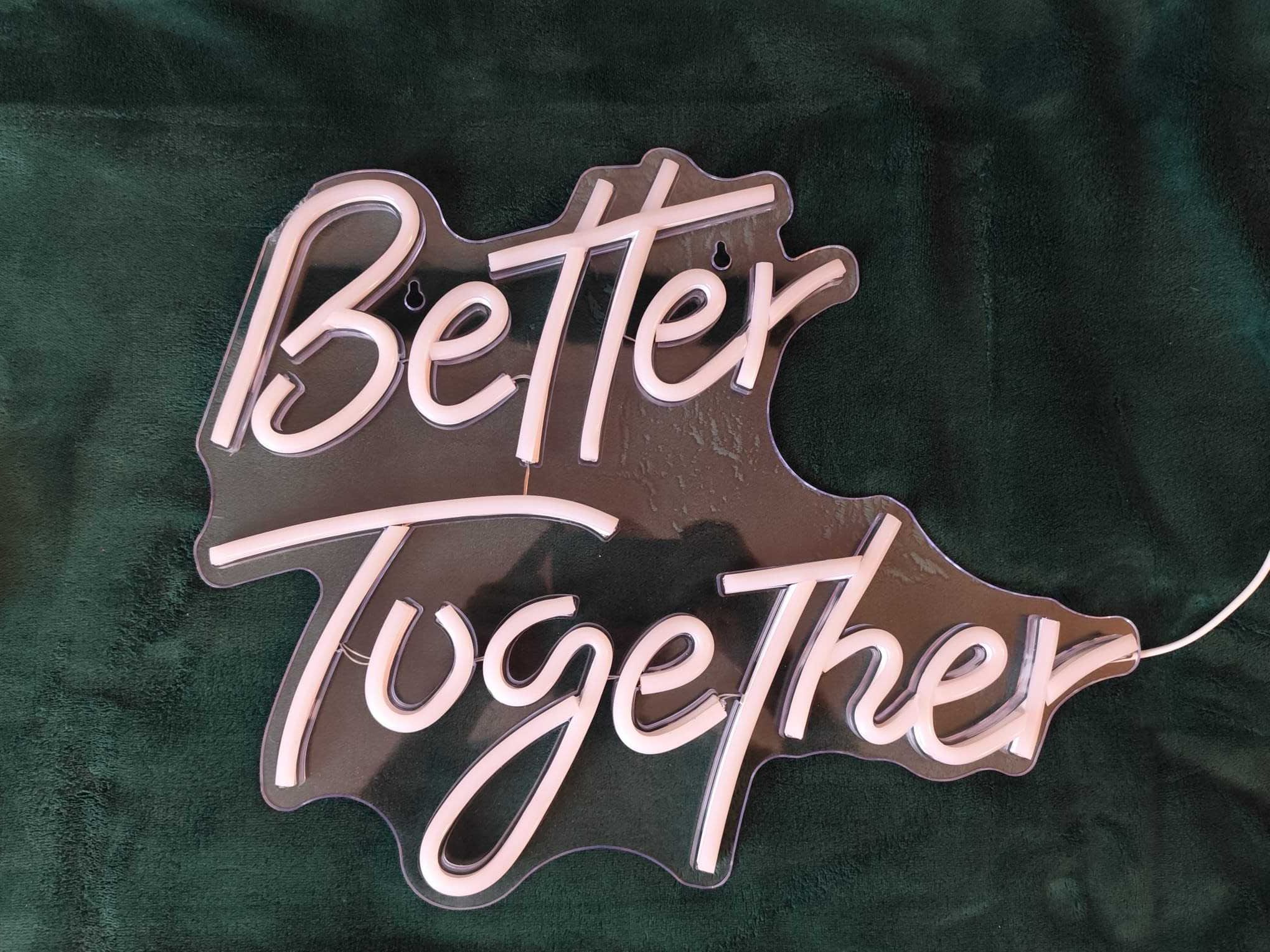 Better Together – Ciepły Biały LED Neon do Dekoracji