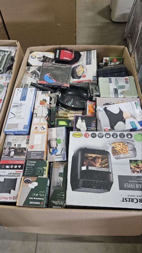 100% ВИГОДИ!!Бокси-палети Lidl,Amazon,техніка,одяг,електроніка,світло