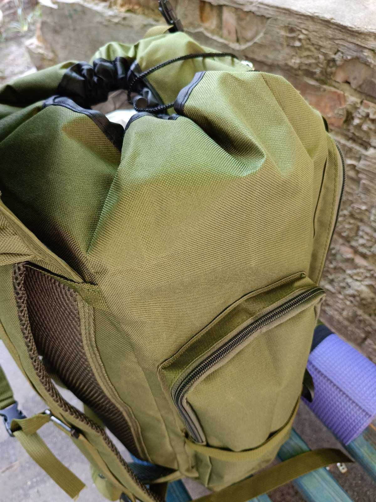 Туристический рюкзак Олива, большой  рюкзак 70 л, мешок