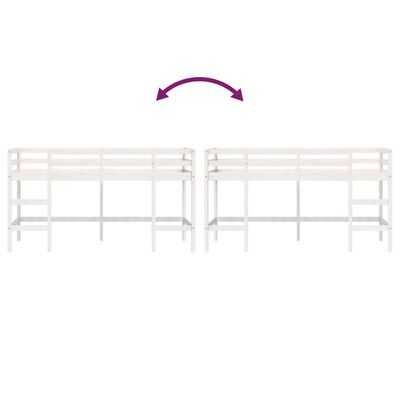NOVO - Cama alta p/ criança c/ escada 90x190 cm pinho maciço