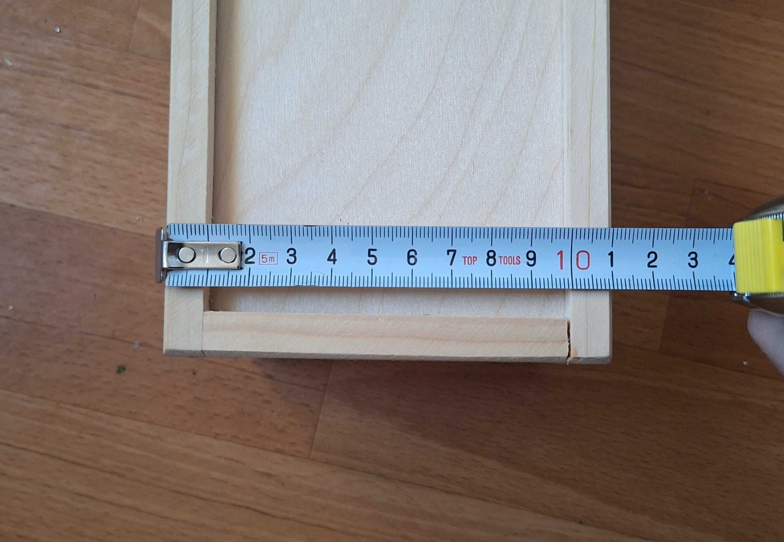 Drewniana skrzynka na butelkę wino drobiazgi DIY decoupage prezent