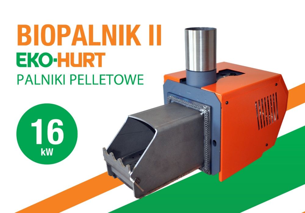 Palnik pelletowy BIOPALNIK II 16 kW podajnik Samoczyszczący Dotykowy