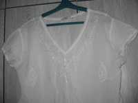 Белоснежная блузка с расшивкой бисером пр-ва Италии