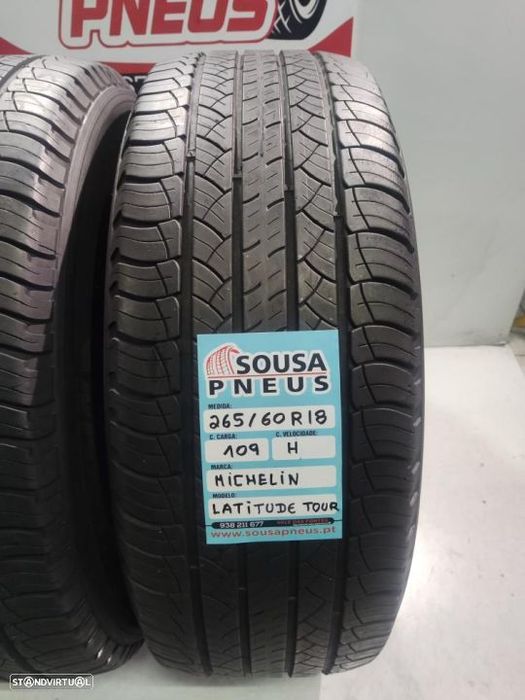 2 pneus semi novos 265-60r18 michelin - oferta dos portes