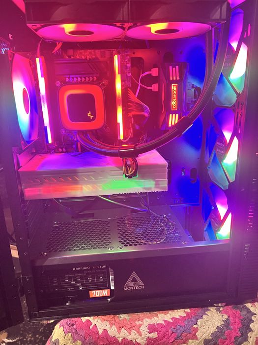 Игровой пк Xeon 2680v4 + Rx 580(8gb) 2 m2 ssd читай описание
