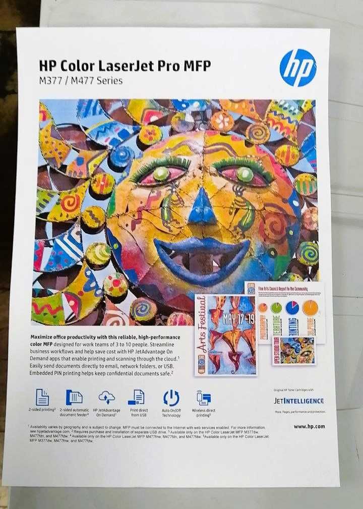 Цветное МФУ HP LaserJet Pro M377dw  с Wi-Fi   в идеальном состоянии.