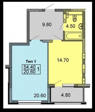 Продам 1кім.квартиру ЖК Купава, вул. Симоненка, м. Бровари SL