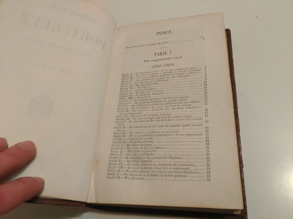 Livro Código Civil Português 2ª Edição 1868 Seabra