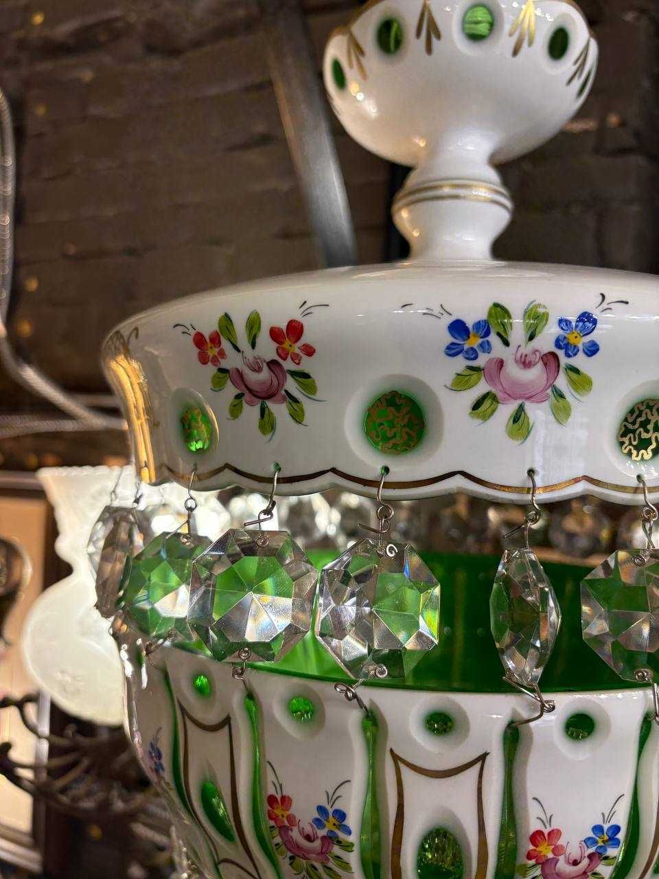Вінтажна Богемська кришталева люстра