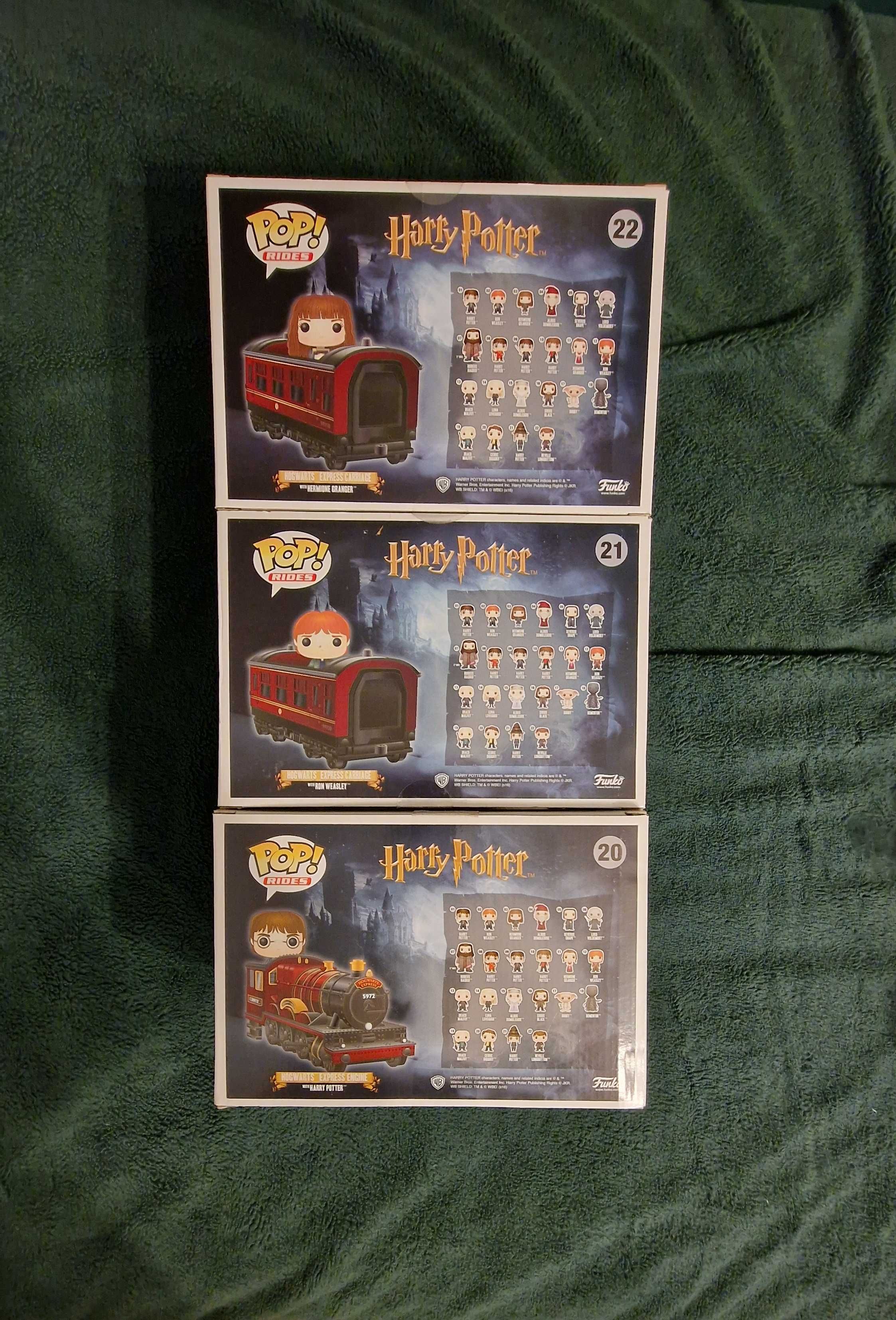 Funko Pop Harry Potter #20 #21 Ron #22 Hermione with Hogwarts Express