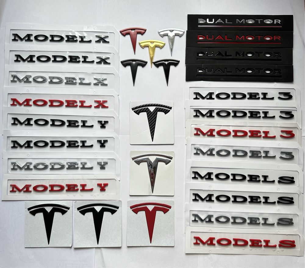 Значок Тесла на капот багажник Емблема логотип Tesla Dual Motor Model
