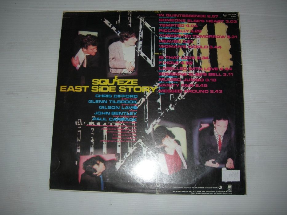 Vinil - Squeeze - east side story