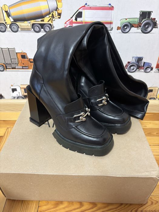 Шкіряні ботфорти чоботи attizzare