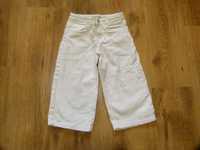 rozm 116 Primark spodenki jeans Crop Flare białe rozszerzane za kolana