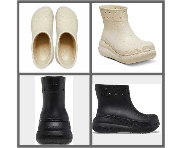 жіночі гумові чоботи crocs crush boot резиновые сапоги crocs crush