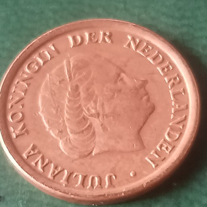 moeda de 1 centimo paises baixos 1966