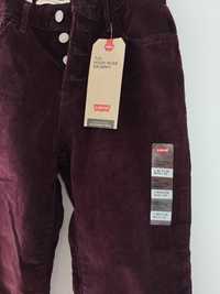 Spodnie sztruksowe Levi's bordowe high rise skinny W26 L30