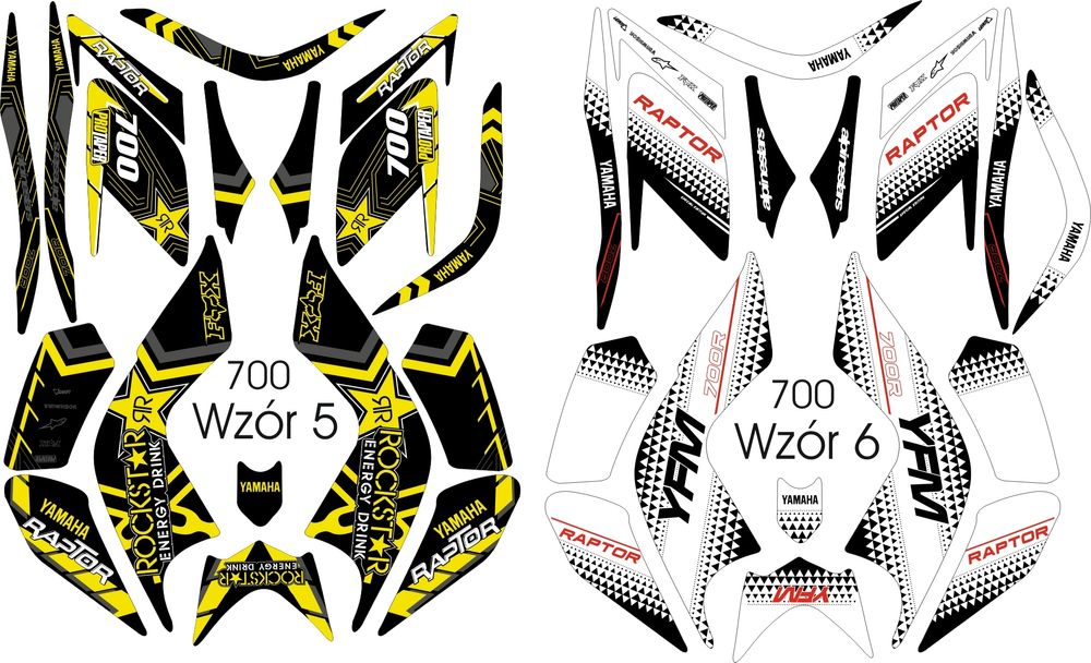 Naklejki Yamaha Raptor 350 700 okleina