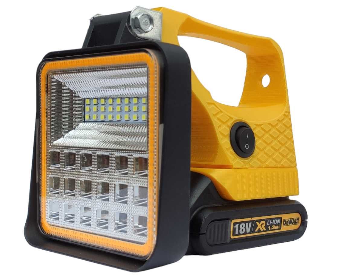 Potężna lampa latarka LED do baterii DeWalt 18V