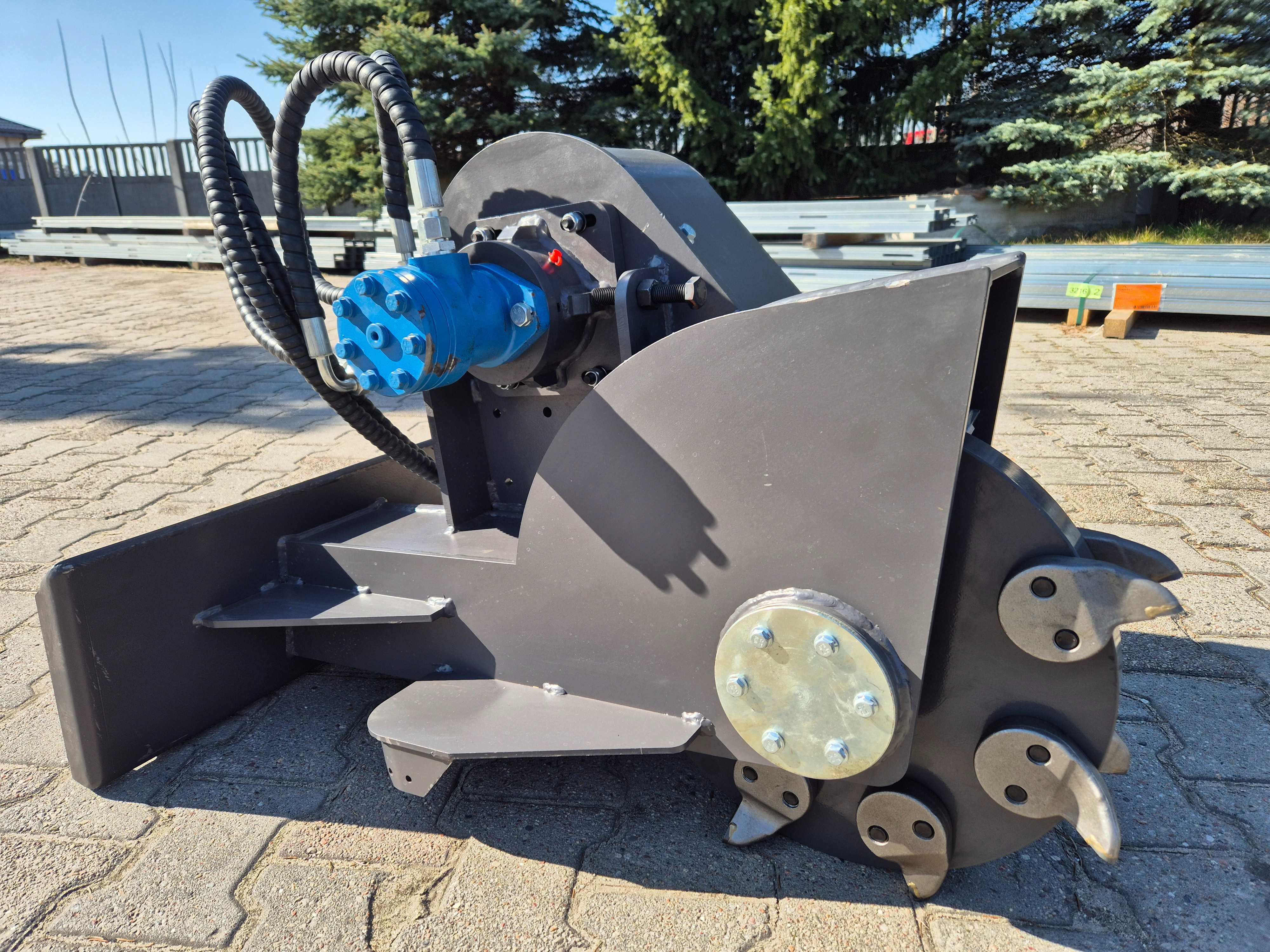 Frezarka hydrauliczna do pni, karczownik do mini-koparki lub skidsteer