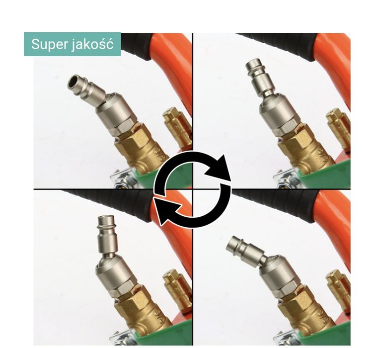 Podnośnik pneumatyczny 3,5T krótki z przystawką bałwanek