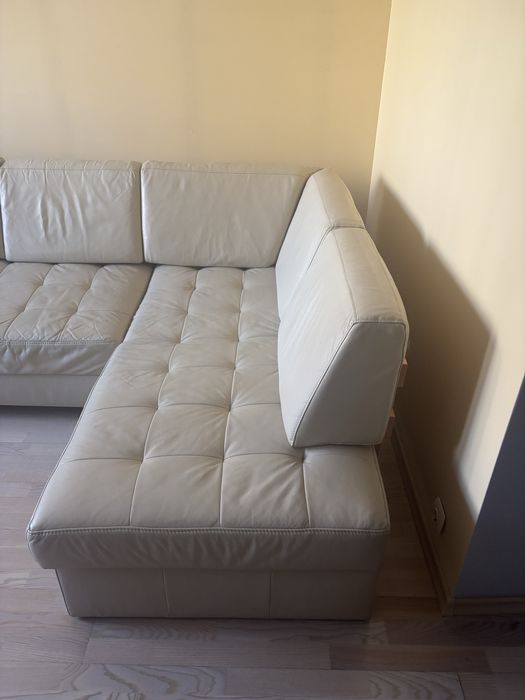 Шкіряний розкладний диван