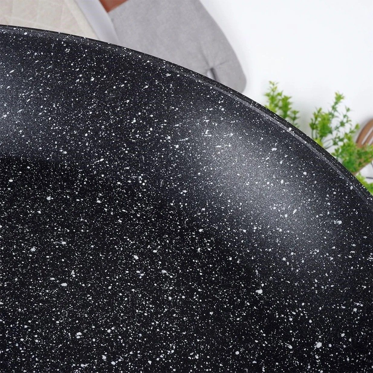 Patelnia Granitowa Z Pokrywką Do Smażenia Duszenia Niski Rondel 28 cm