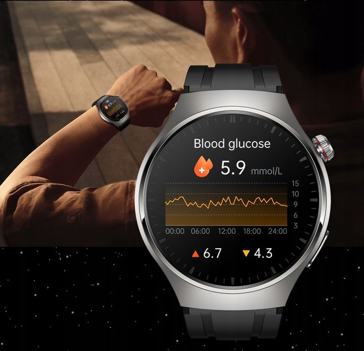 Smartwatch Zegarek Męski Z Ekg Pomiar Cukru Puls Ciśnienie Rozmowy Men