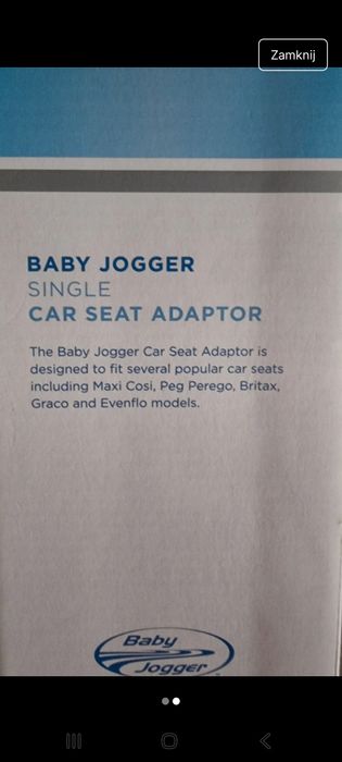 Adaptery do fotelika samochodowego