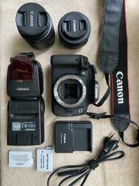 фотоапарат canon 700D (kit 18-55mm + 50mm 1.8) + фотоспалах та ще…