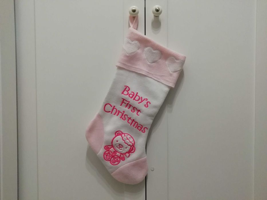 Skarpeta prezentowa świąteczna Baby first Christmas