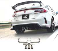 PONTEIRAS DE ESCAPE PARA HONDA CIVIC 20-23 LOOK TYPE R CROMADO