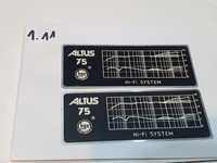 2 x tabliczka Altus 75 metalowa ładna Kolumny emblemat HGS charaktery
