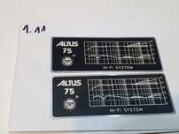2 x tabliczka Altus 75 metalowa ładna Kolumny emblemat HGS charaktery