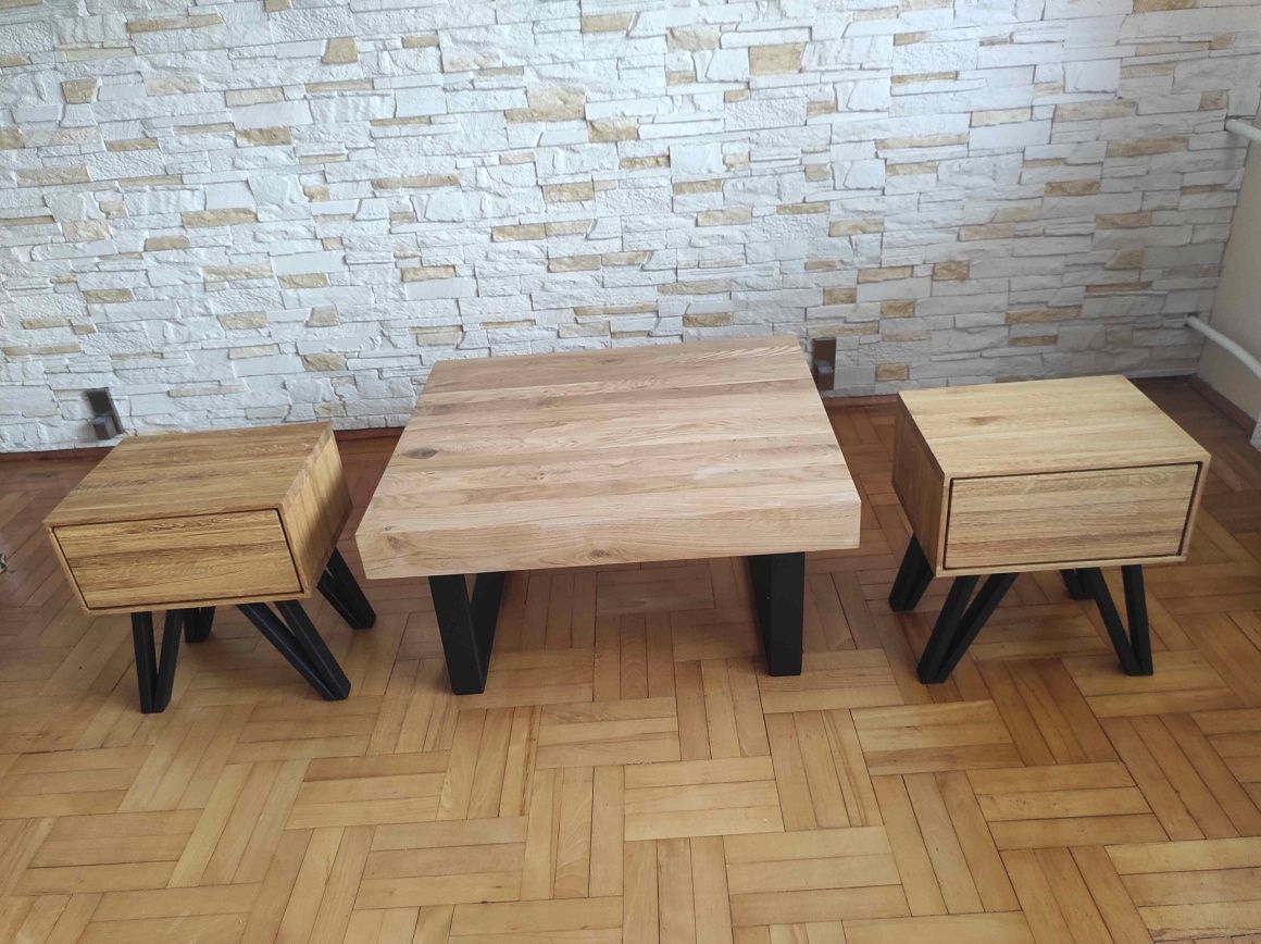 Łóżko Lity dąb 160x200 Lewitujące