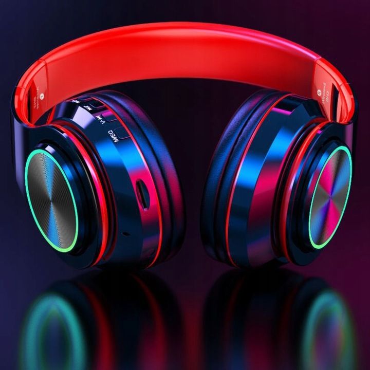 Słuchawki Bezprzewodowe B39 Bluetooth Mp3 Nauszne Mikrofon Rgb Dla Dzi