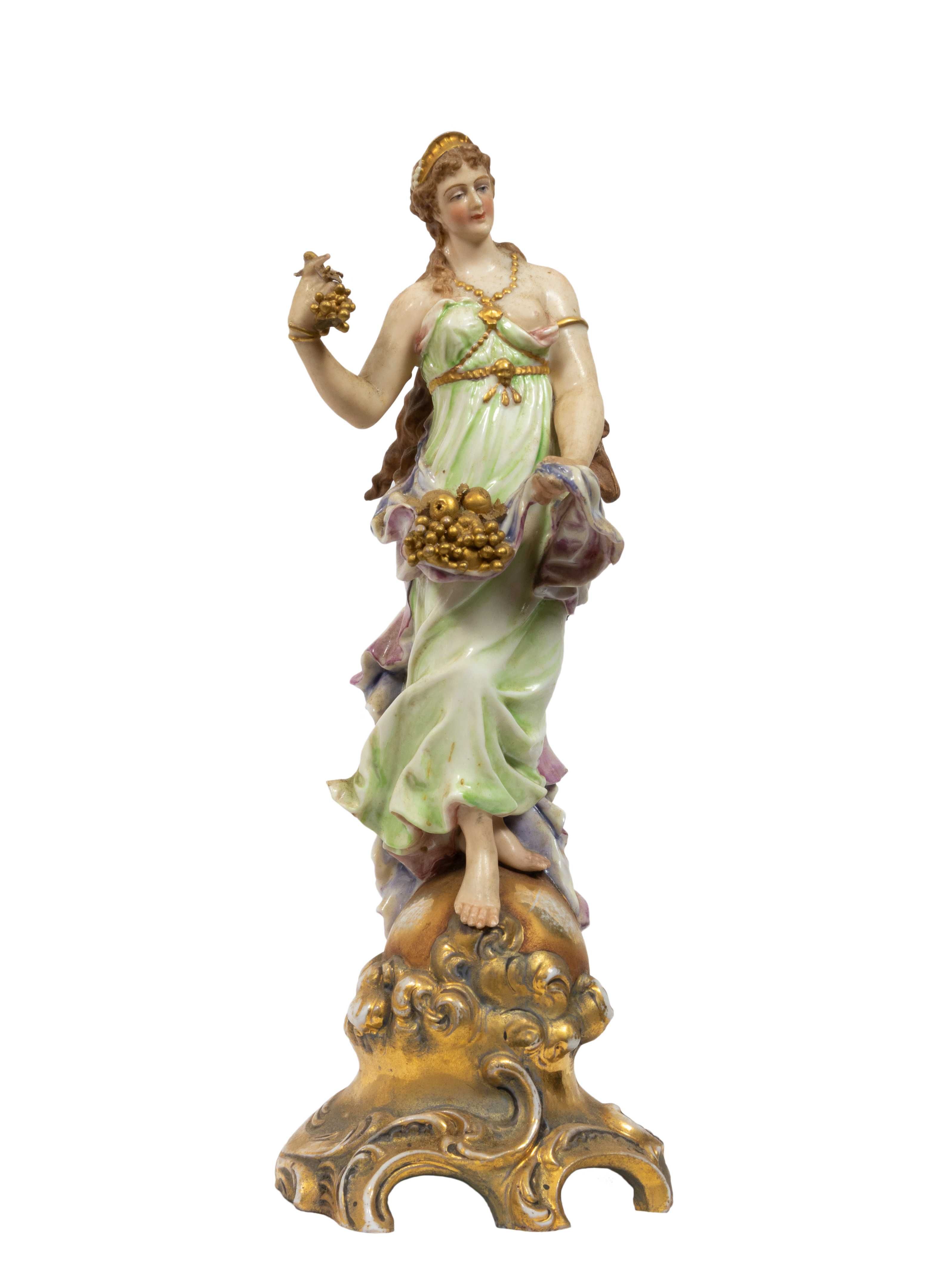 Estátua porcelana deusa Pomona Sitzendorfer | Napoleão III