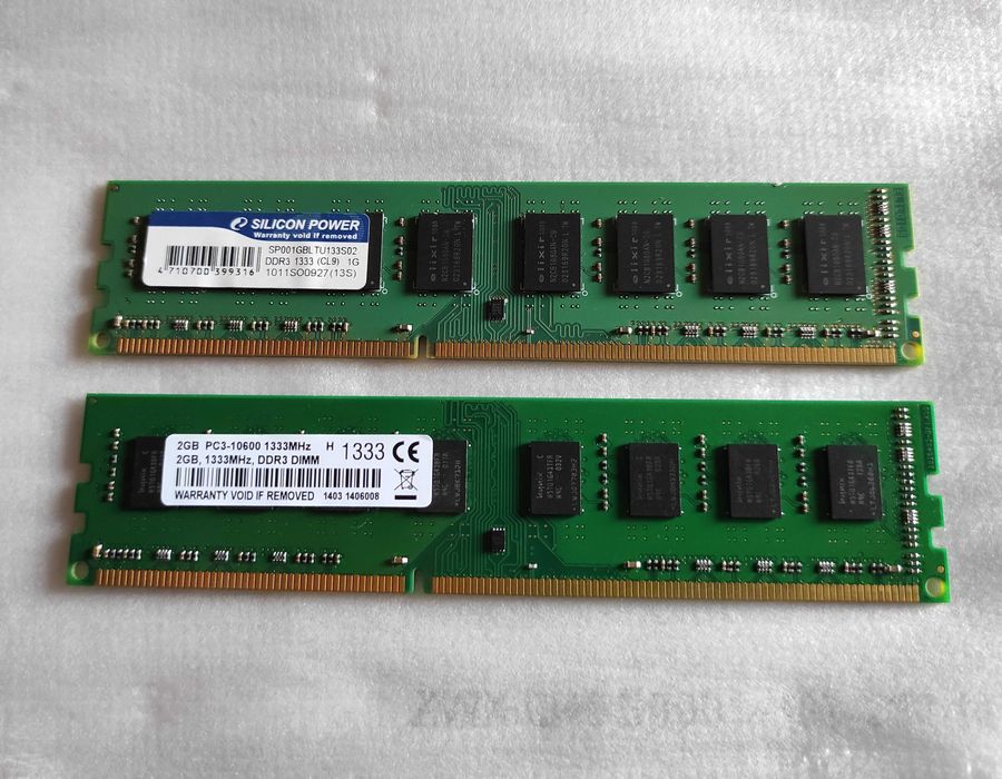 DDR3 1333GHz 3GB (2GB Hynix + 1GB Silicon Power)