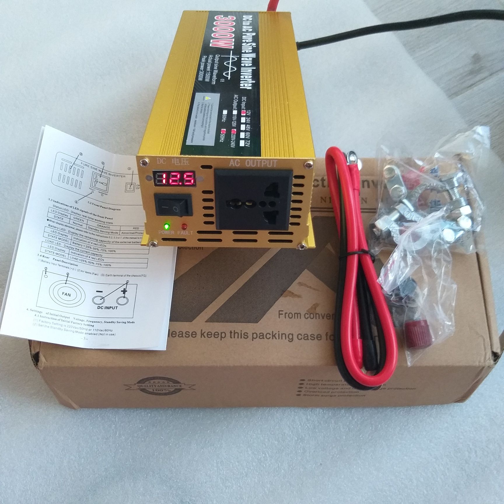 Iнвертор 3000 W Чиста сiнусоiда.