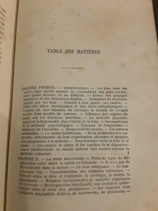 Le Crime et la Folie (1885) / A Banha da Cobra. Prática Psiquiátrica