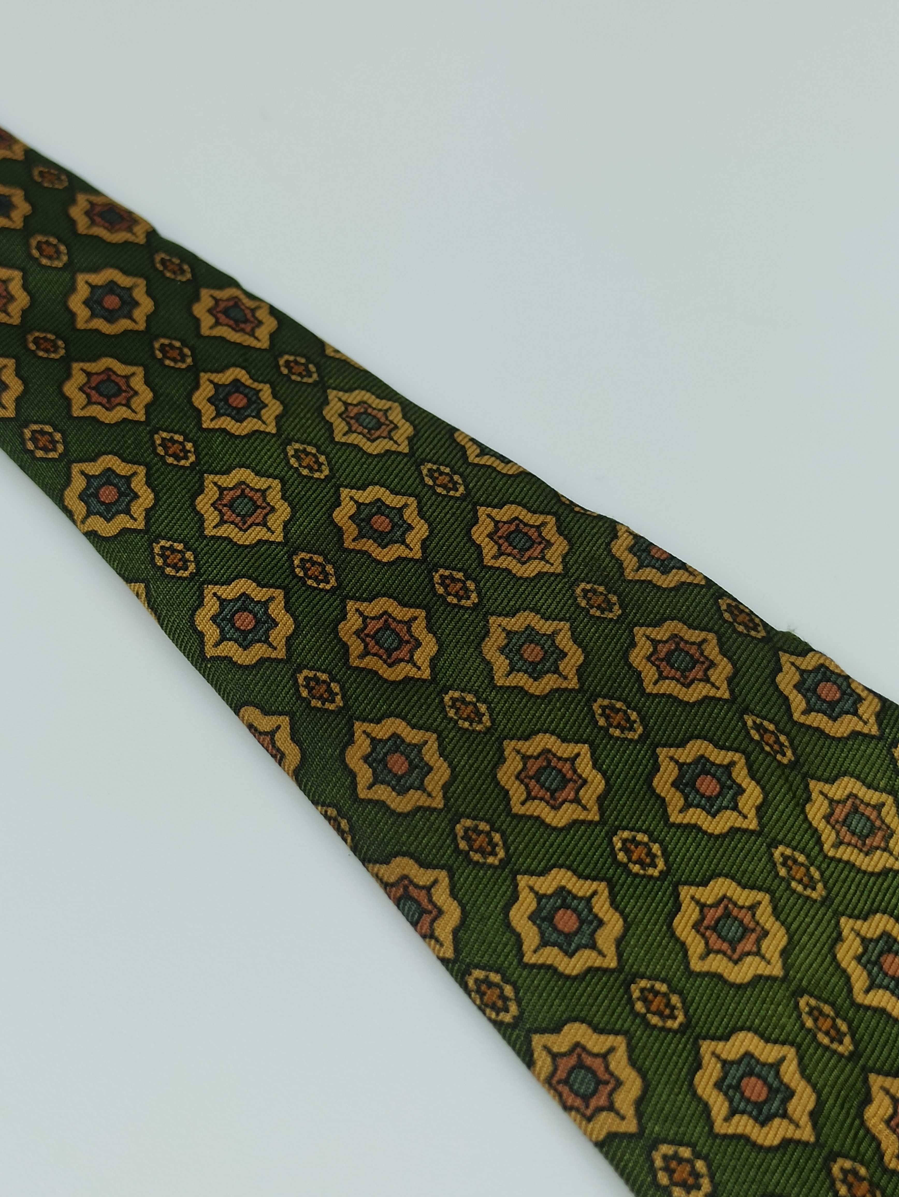 Harmont & Blaine jedwabny krawat zielony kwi06