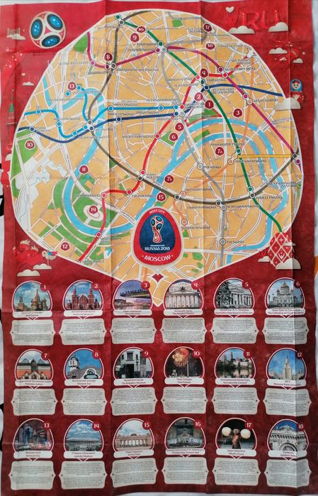 Mapa Moscovo Mundial futebol